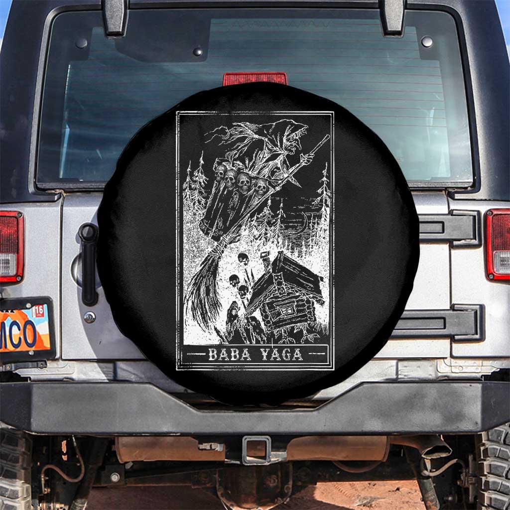 Baba Yaga House Tarot Card Spare Tire Cover Botanical Slavic Folklore Pagan Witchy - Wonder Print Shop