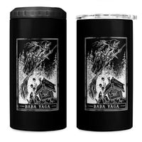 Baba Yaga House Tarot Card 4 in 1 Can Cooler Tumbler Botanical Slavic Folklore Pagan Witchy - Wonder Print Shop
