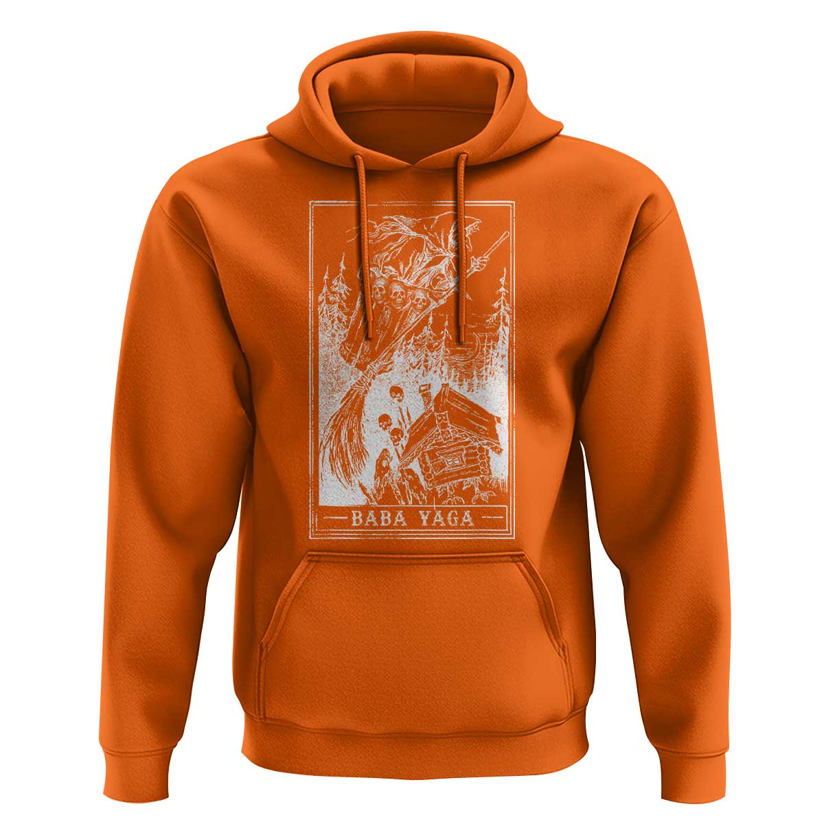 Baba Yaga House Tarot Card Hoodie Botanical Slavic Folklore Pagan Witchy - Wonder Print Shop
