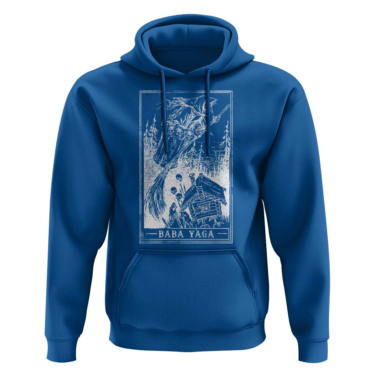 Baba Yaga House Tarot Card Hoodie Botanical Slavic Folklore Pagan Witchy - Wonder Print Shop