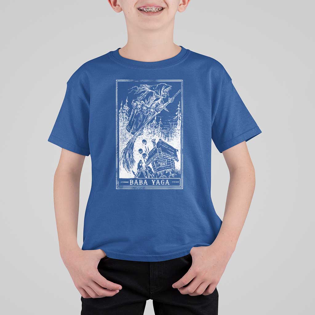 Baba Yaga House Tarot Card T Shirt For Kid Botanical Slavic Folklore Pagan Witchy - Wonder Print Shop