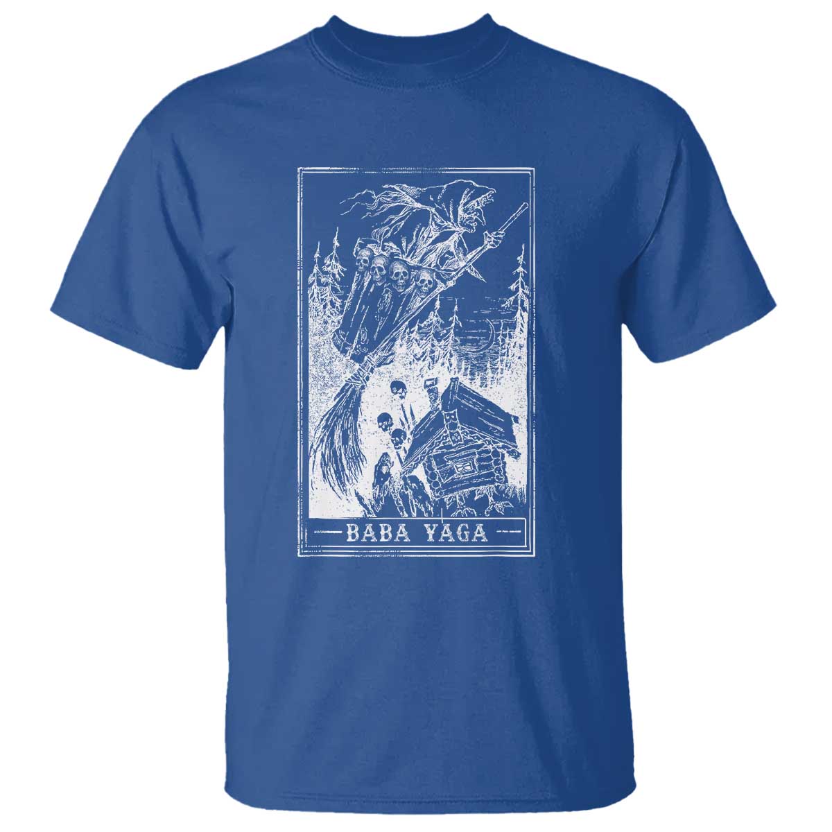 Baba Yaga House Tarot Card T Shirt Botanical Slavic Folklore Pagan Witchy - Wonder Print Shop