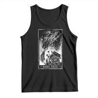 Baba Yaga House Tarot Card Tank Top Botanical Slavic Folklore Pagan Witchy - Wonder Print Shop