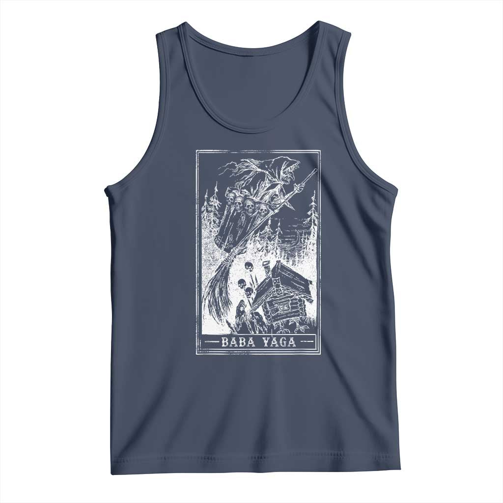 Baba Yaga House Tarot Card Tank Top Botanical Slavic Folklore Pagan Witchy - Wonder Print Shop