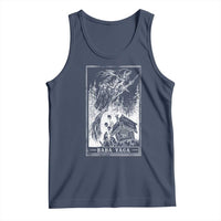 Baba Yaga House Tarot Card Tank Top Botanical Slavic Folklore Pagan Witchy - Wonder Print Shop