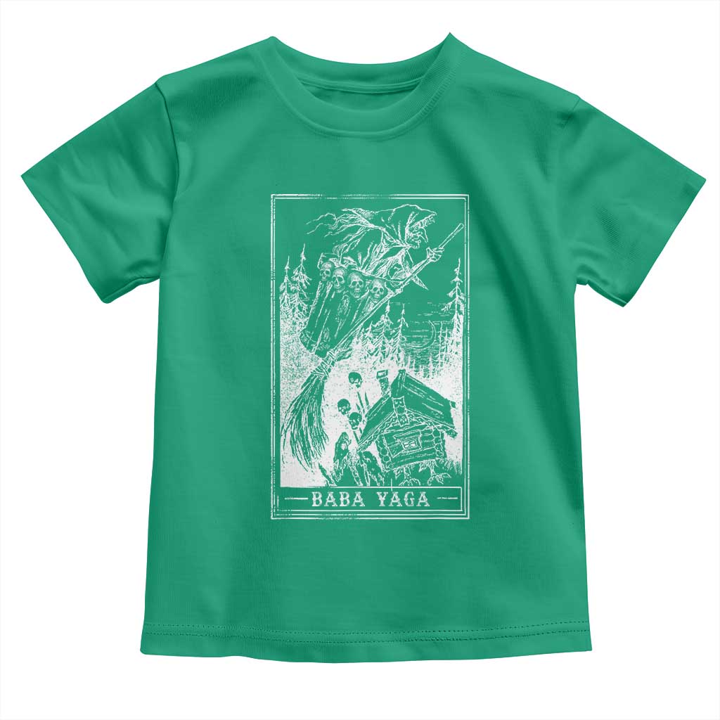 Baba Yaga House Tarot Card Toddler T Shirt Botanical Slavic Folklore Pagan Witchy - Wonder Print Shop