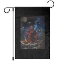 Funny Smoking Bigfoot Garden Flag Vintage Cigarette Sasquatch UFO Cryptid Meme - Wonder Print Shop