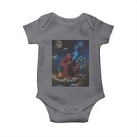 Funny Smoking Bigfoot Baby Onesie Vintage Cigarette Sasquatch UFO Cryptid Meme - Wonder Print Shop