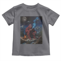 Funny Smoking Bigfoot Toddler T Shirt Vintage Cigarette Sasquatch UFO Cryptid Meme - Wonder Print Shop