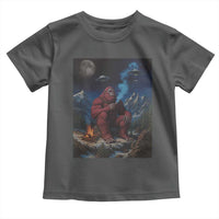 Funny Smoking Bigfoot Toddler T Shirt Vintage Cigarette Sasquatch UFO Cryptid Meme - Wonder Print Shop