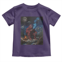 Funny Smoking Bigfoot Toddler T Shirt Vintage Cigarette Sasquatch UFO Cryptid Meme - Wonder Print Shop