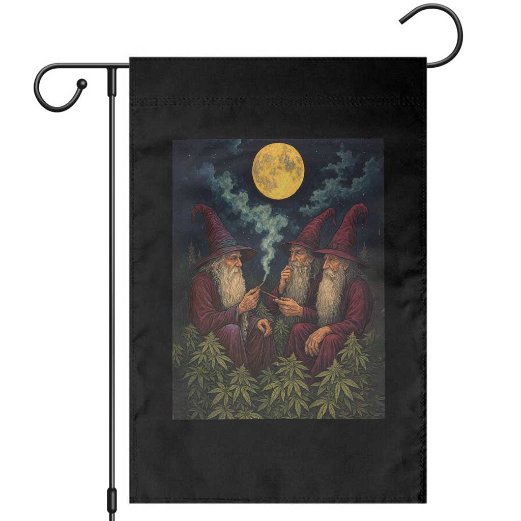 Wizard 420 Smoking Marijuana Garden Flag Funny Stoner Weed Lover Meme