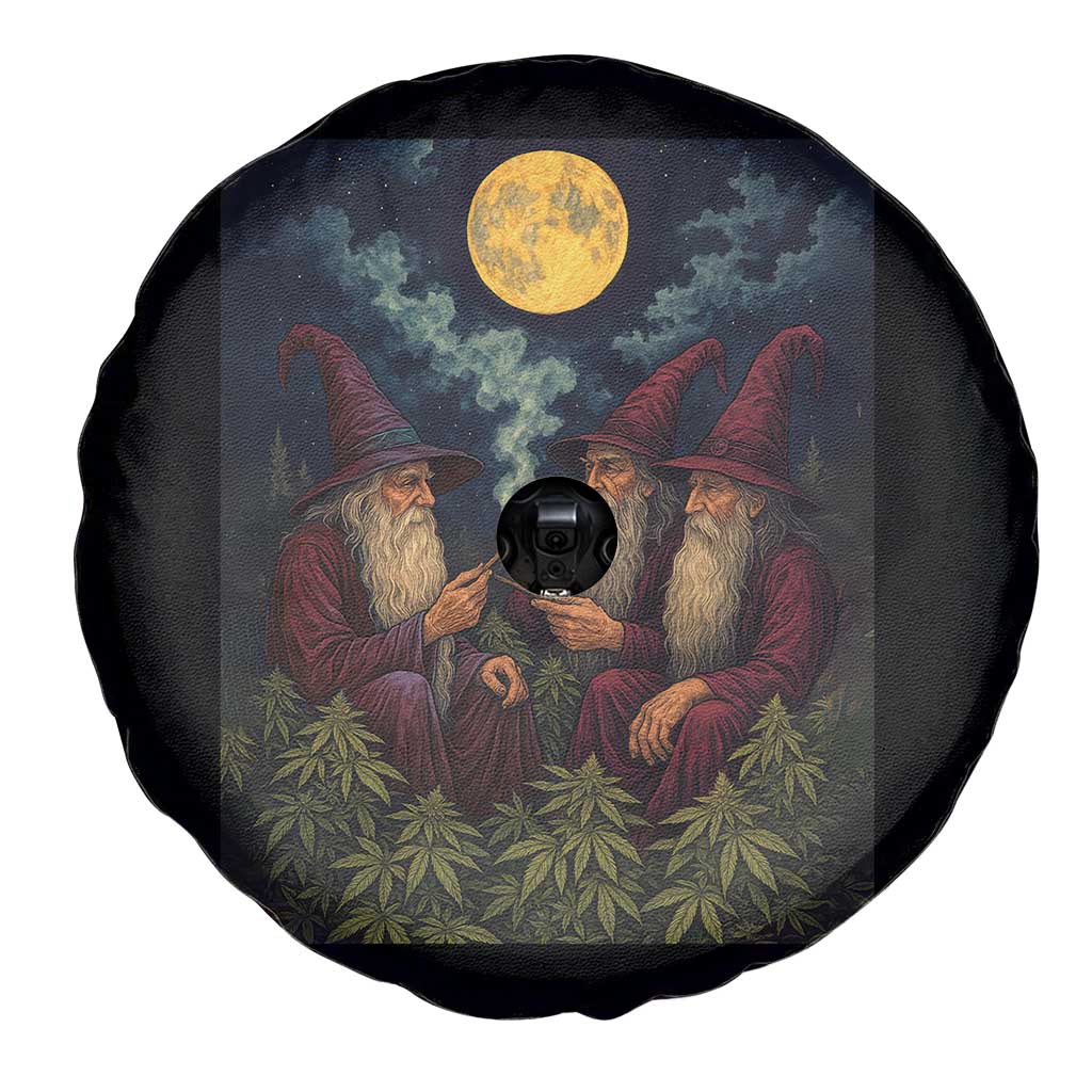 Wizard 420 Smoking Marijuana Spare Tire Cover Funny Stoner Weed Lover Meme