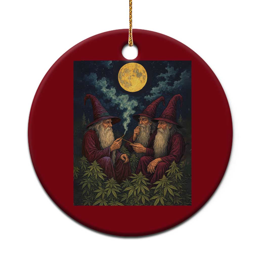 Wizard 420 Smoking Marijuana Ceramic Ornament Funny Stoner Weed Lover Meme