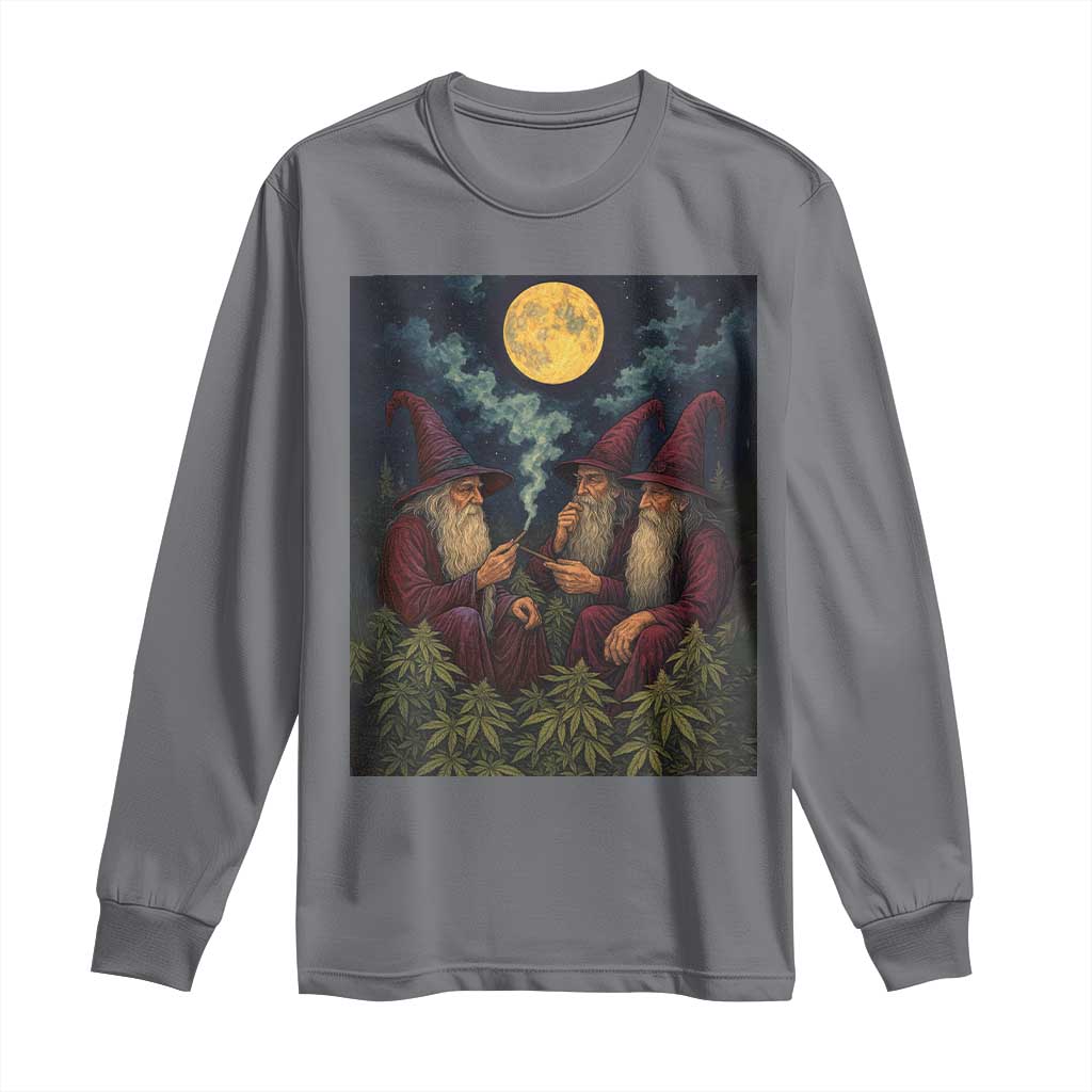 Wizard 420 Smoking Marijuana Long Sleeve Shirt Funny Stoner Weed Lover Meme