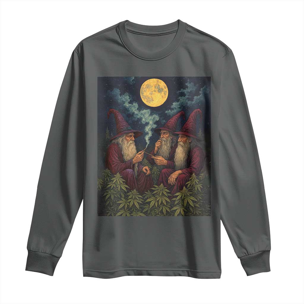 Wizard 420 Smoking Marijuana Long Sleeve Shirt Funny Stoner Weed Lover Meme