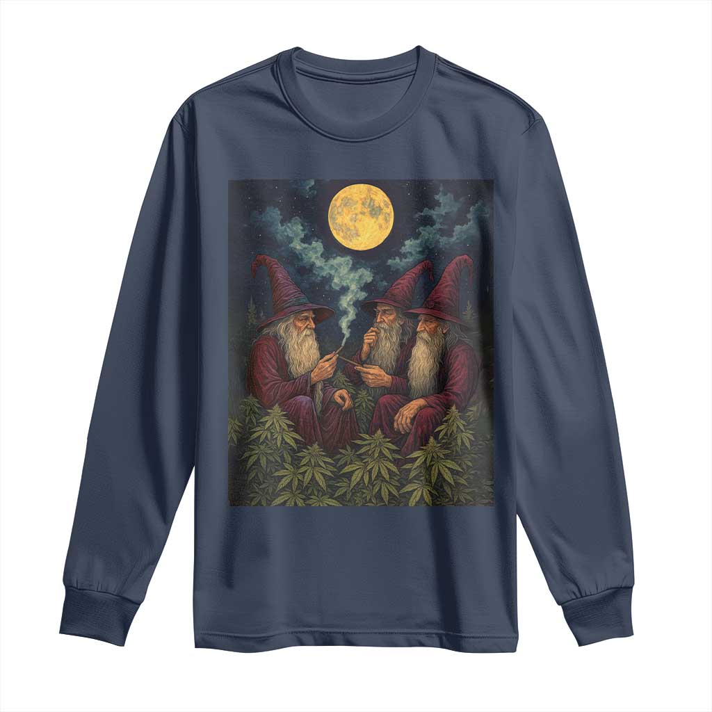 Wizard 420 Smoking Marijuana Long Sleeve Shirt Funny Stoner Weed Lover Meme