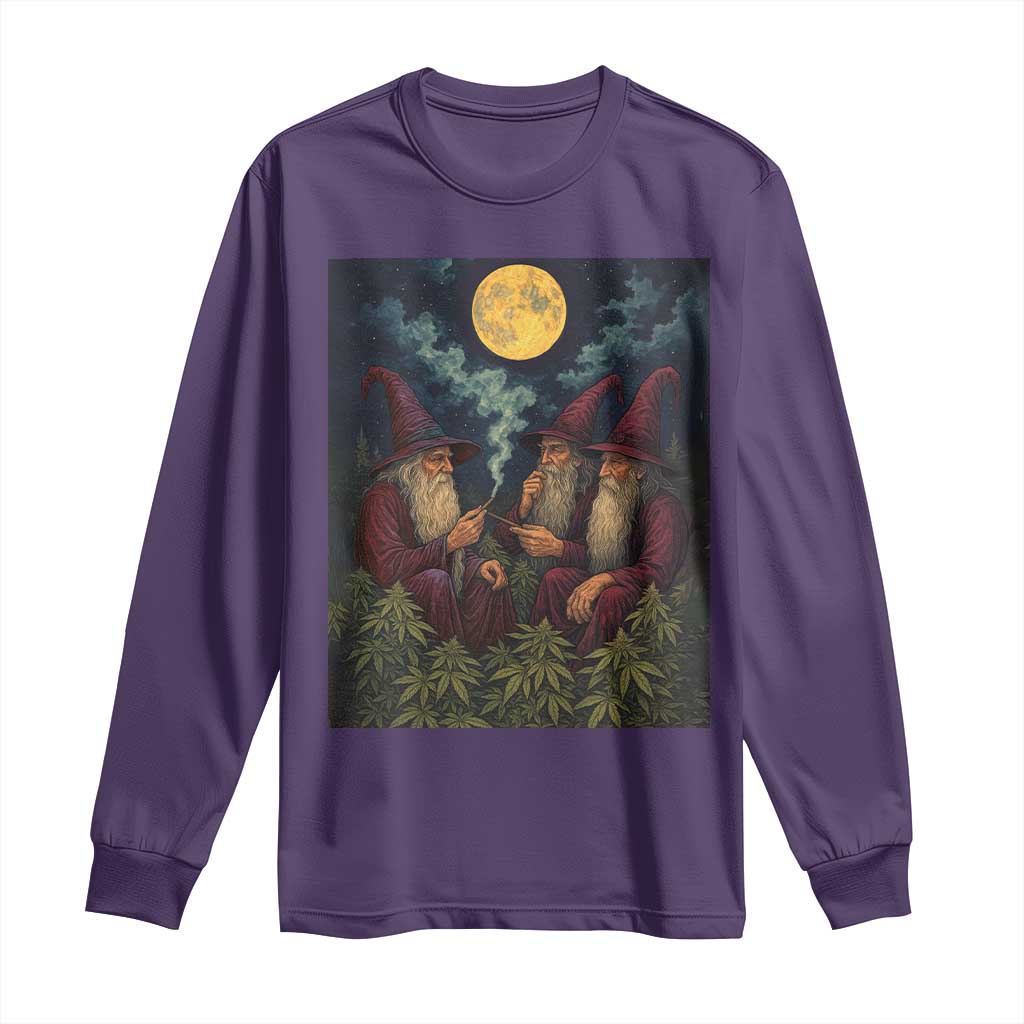 Wizard 420 Smoking Marijuana Long Sleeve Shirt Funny Stoner Weed Lover Meme
