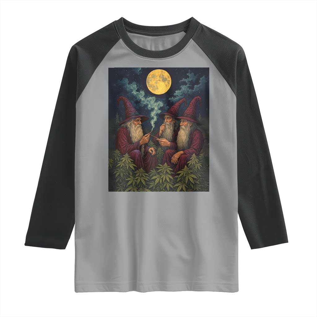 Wizard 420 Smoking Marijuana Raglan Shirt Funny Stoner Weed Lover Meme