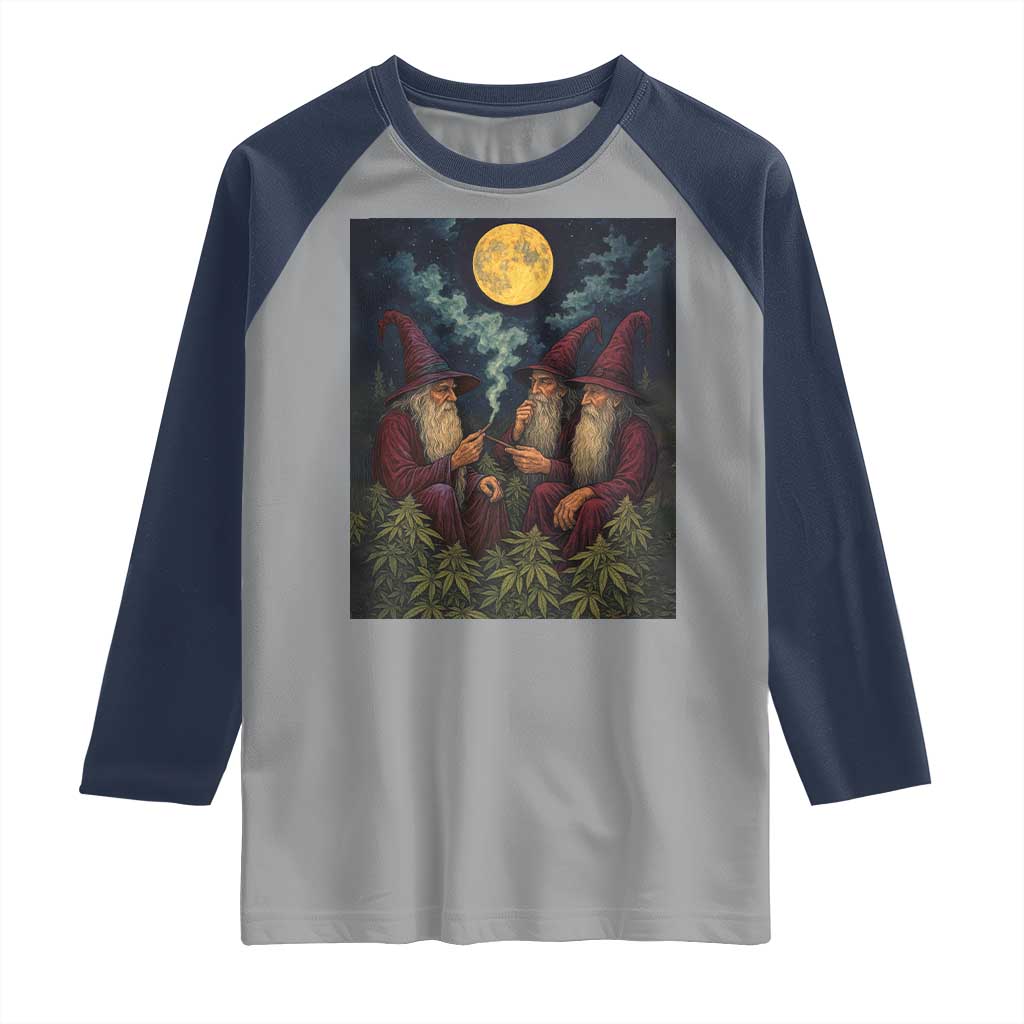 Wizard 420 Smoking Marijuana Raglan Shirt Funny Stoner Weed Lover Meme
