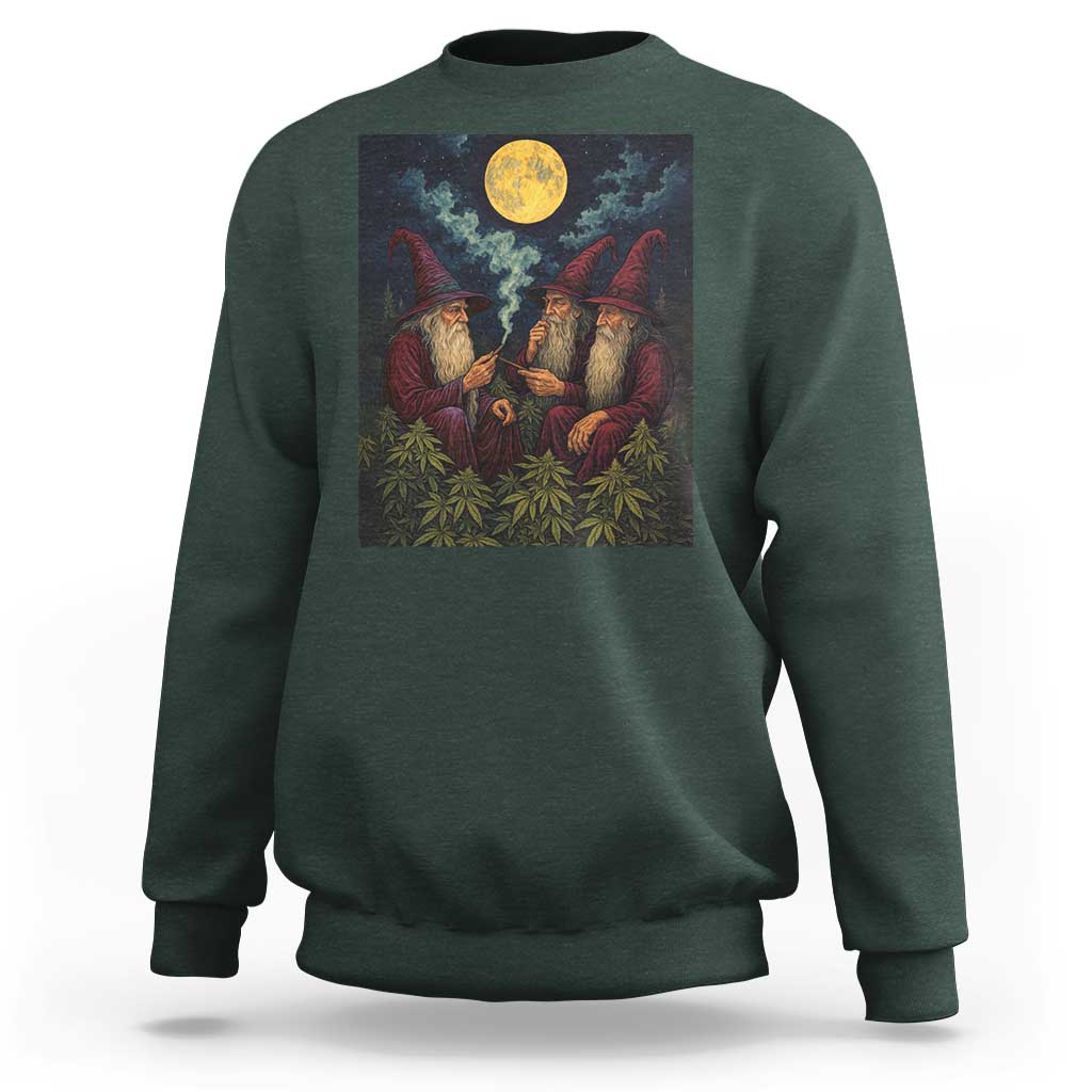 Wizard 420 Smoking Marijuana Sweatshirt Funny Stoner Weed Lover Meme