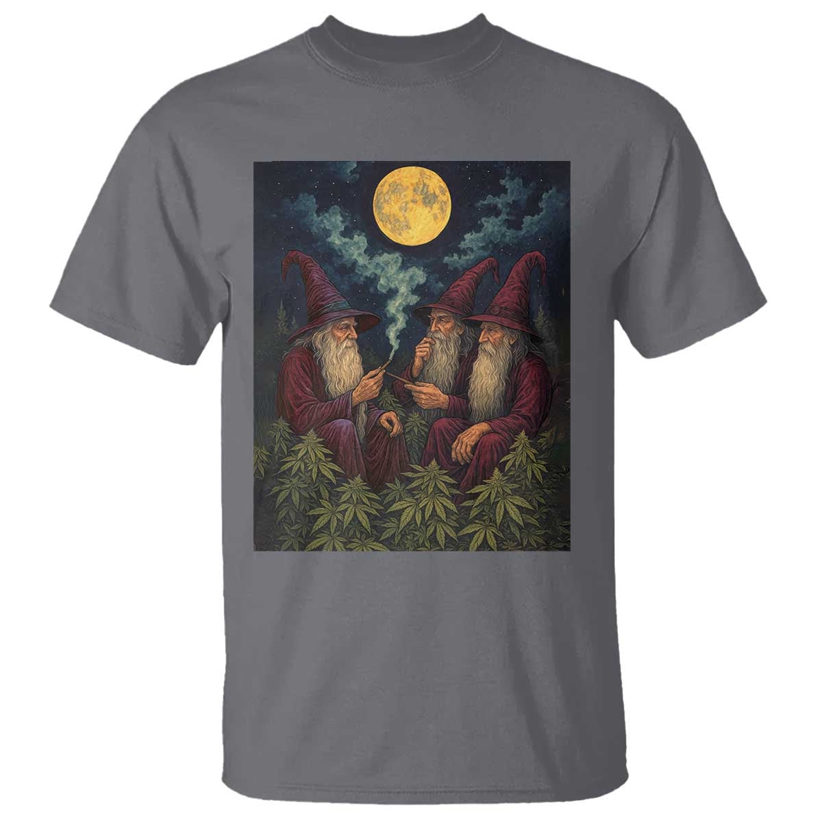 Wizard 420 Smoking Marijuana T Shirt Funny Stoner Weed Lover Meme