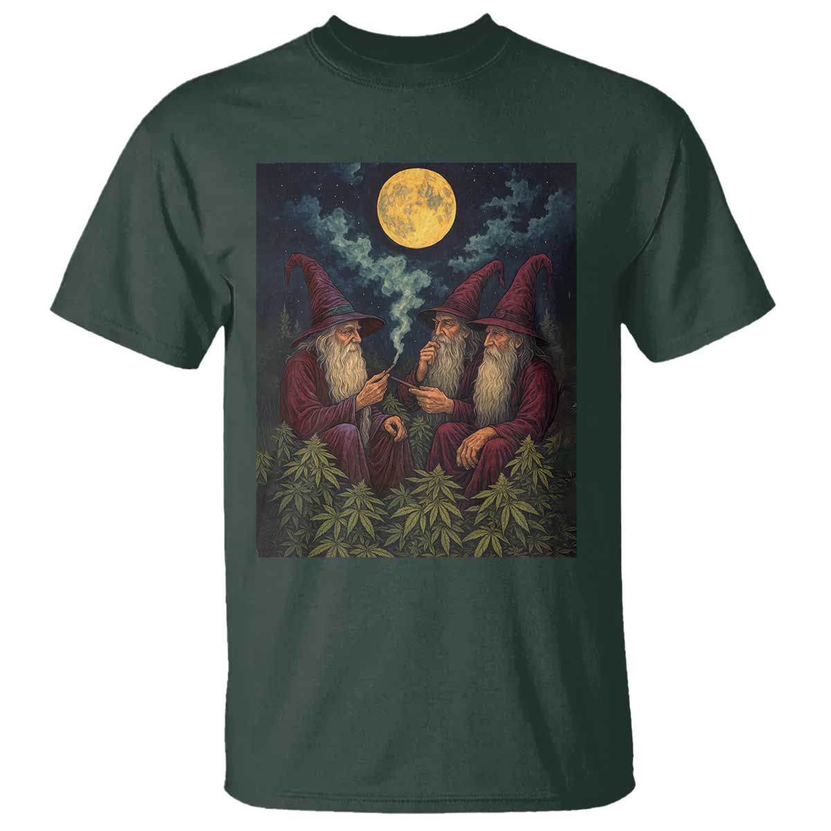 Wizard 420 Smoking Marijuana T Shirt Funny Stoner Weed Lover Meme