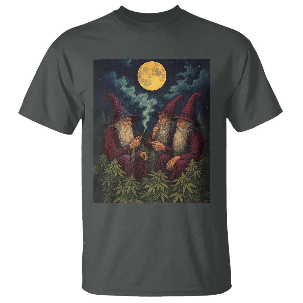 Wizard 420 Smoking Marijuana T Shirt Funny Stoner Weed Lover Meme