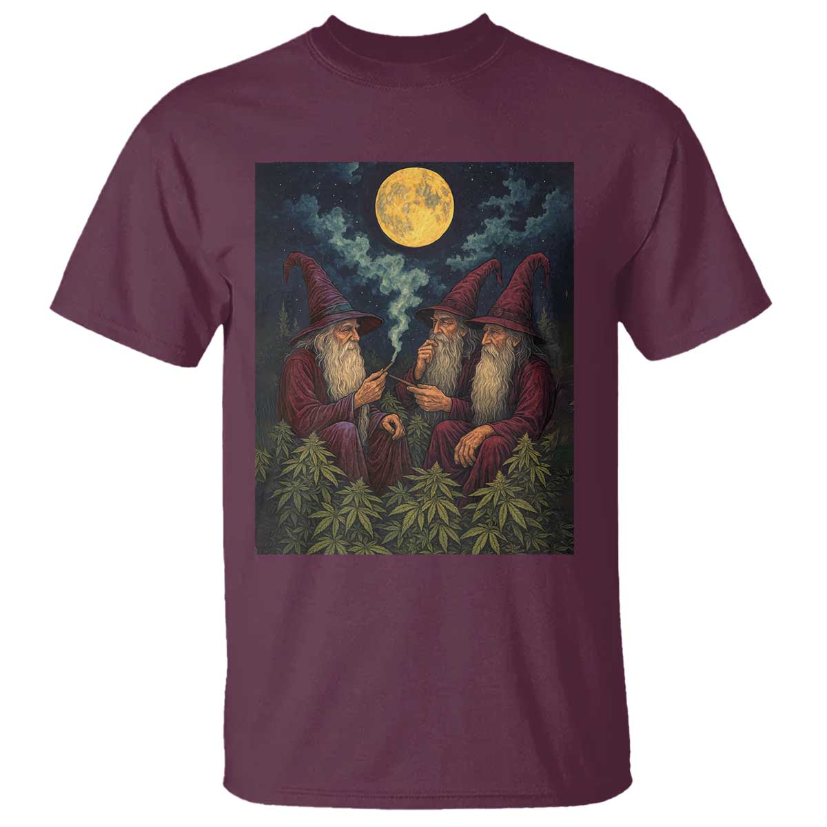 Wizard 420 Smoking Marijuana T Shirt Funny Stoner Weed Lover Meme