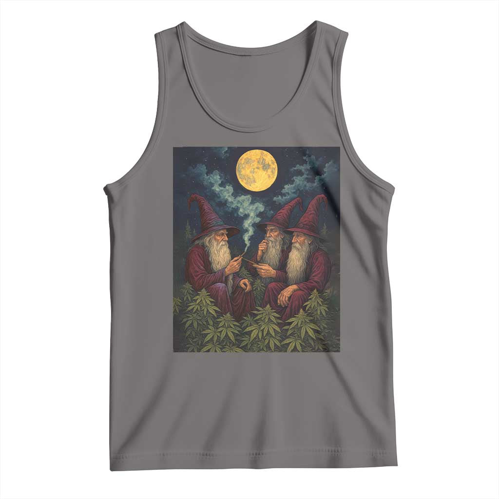 Wizard 420 Smoking Marijuana Tank Top Funny Stoner Weed Lover Meme