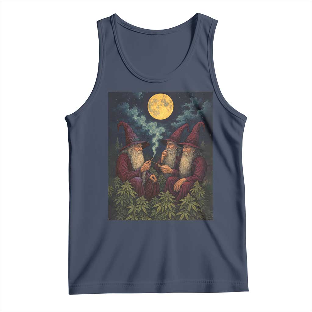 Wizard 420 Smoking Marijuana Tank Top Funny Stoner Weed Lover Meme
