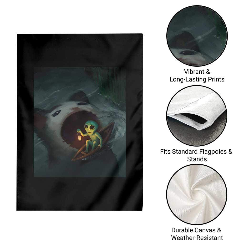 Funny Alien Cat Meme Garden Flag Weird Silly - Wonder Print Shop