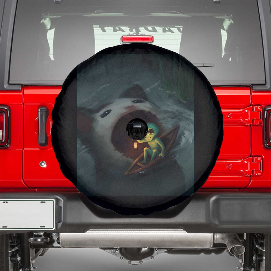 Funny Alien Cat Meme Spare Tire Cover Weird Silly - Wonder Print Shop