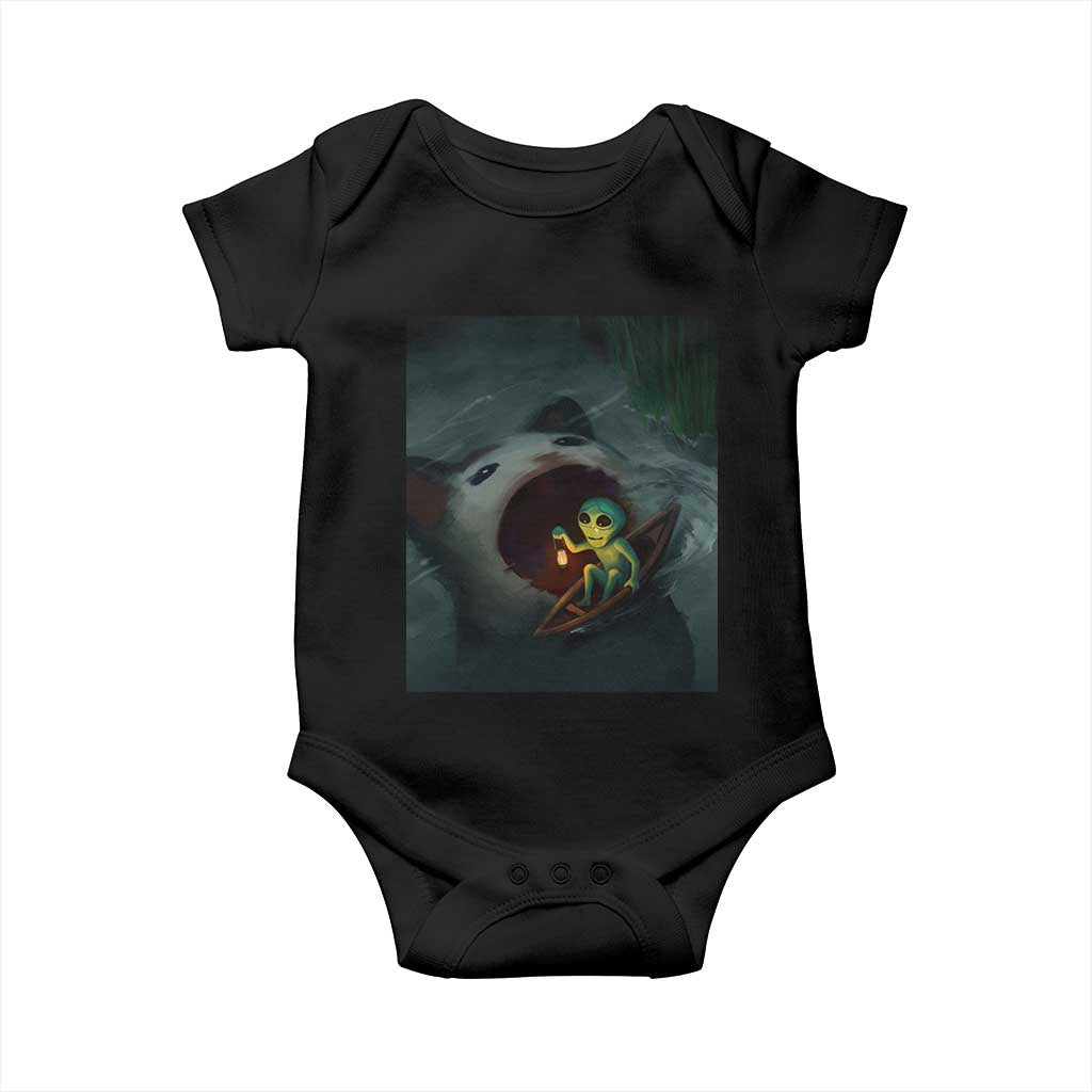 Funny Alien Cat Meme Baby Onesie Weird Silly - Wonder Print Shop