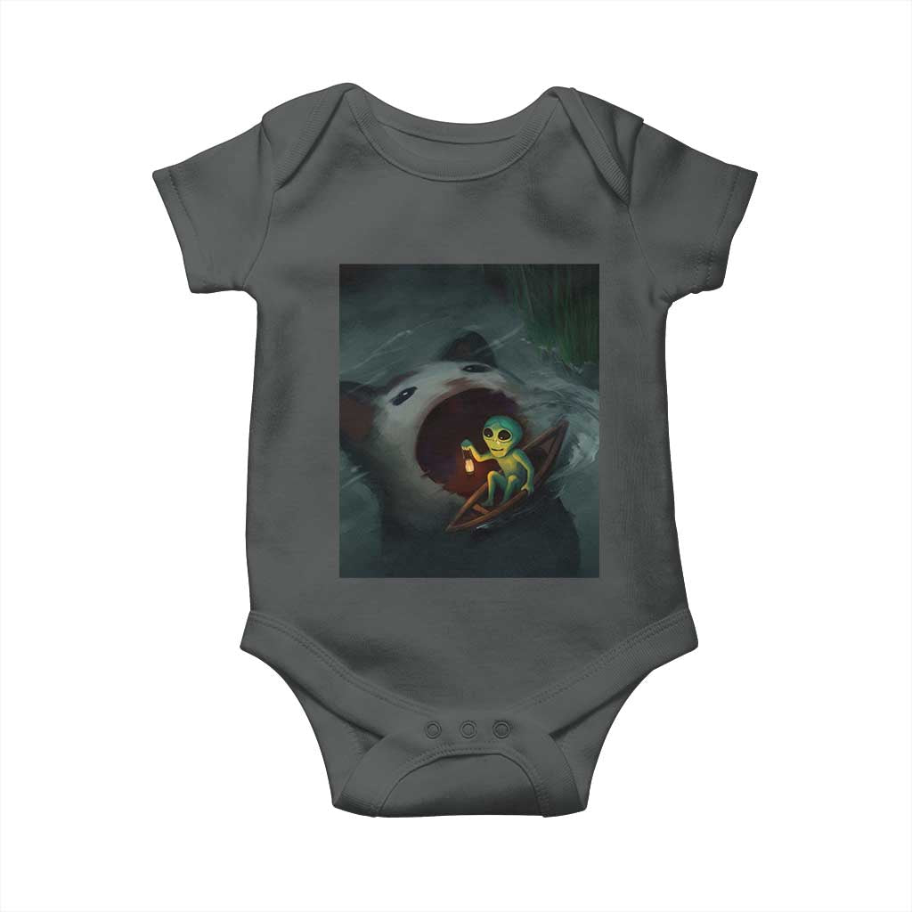 Funny Alien Cat Meme Baby Onesie Weird Silly - Wonder Print Shop