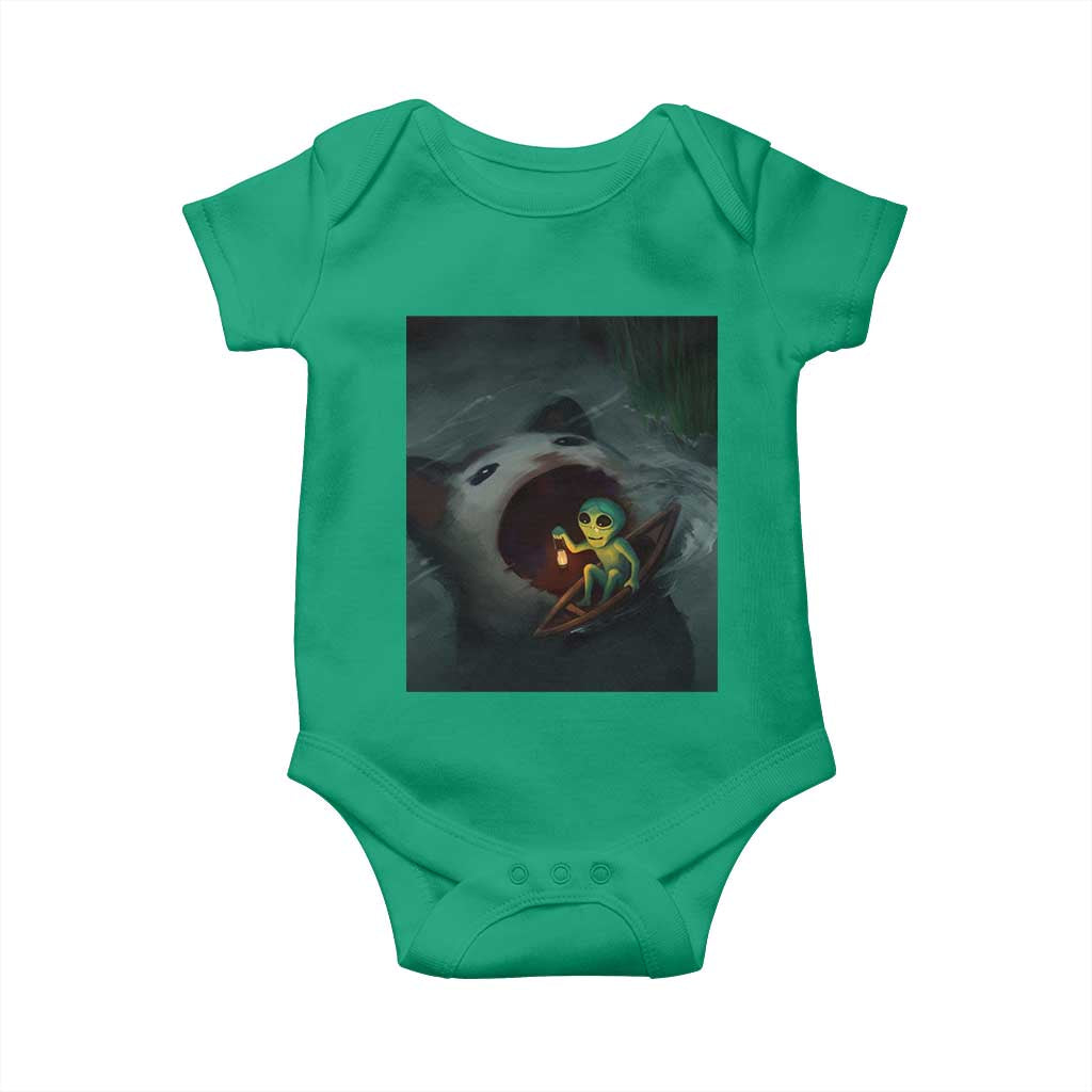 Funny Alien Cat Meme Baby Onesie Weird Silly - Wonder Print Shop