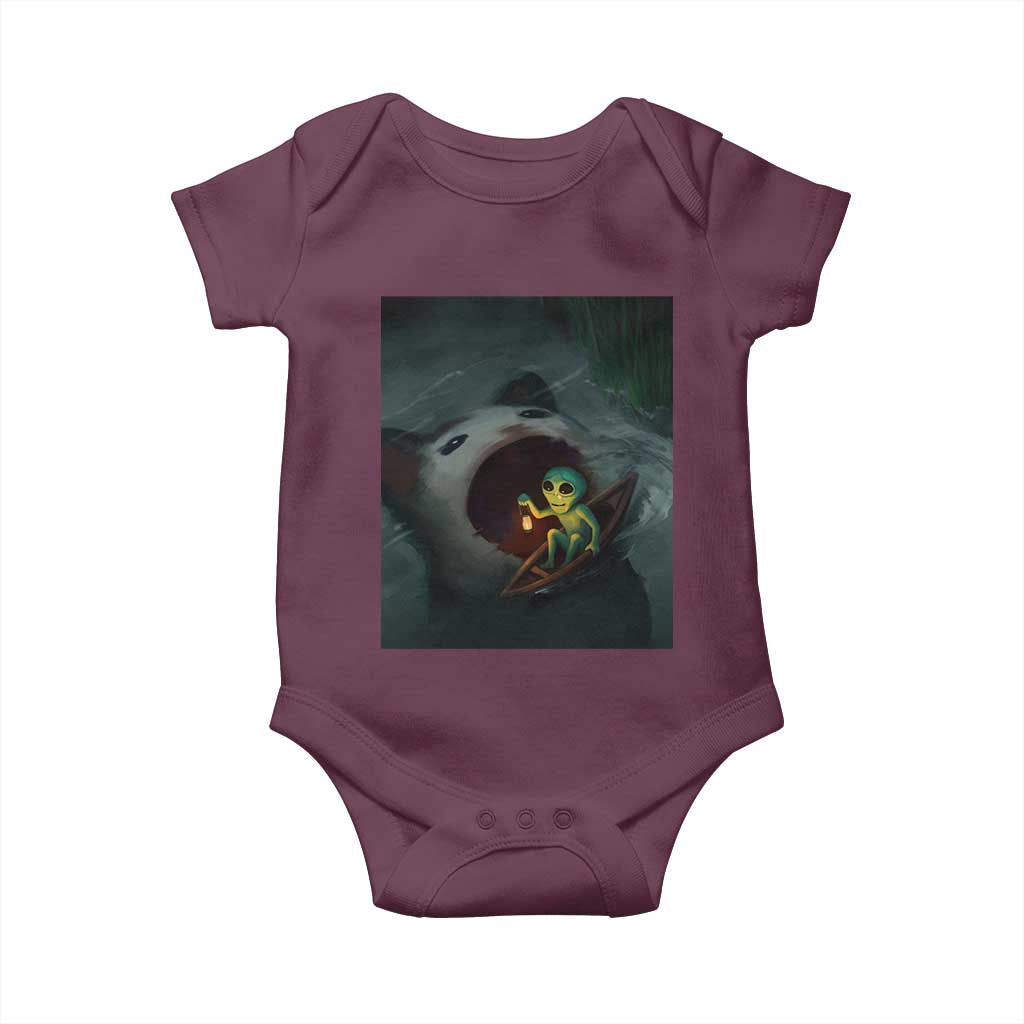 Funny Alien Cat Meme Baby Onesie Weird Silly - Wonder Print Shop