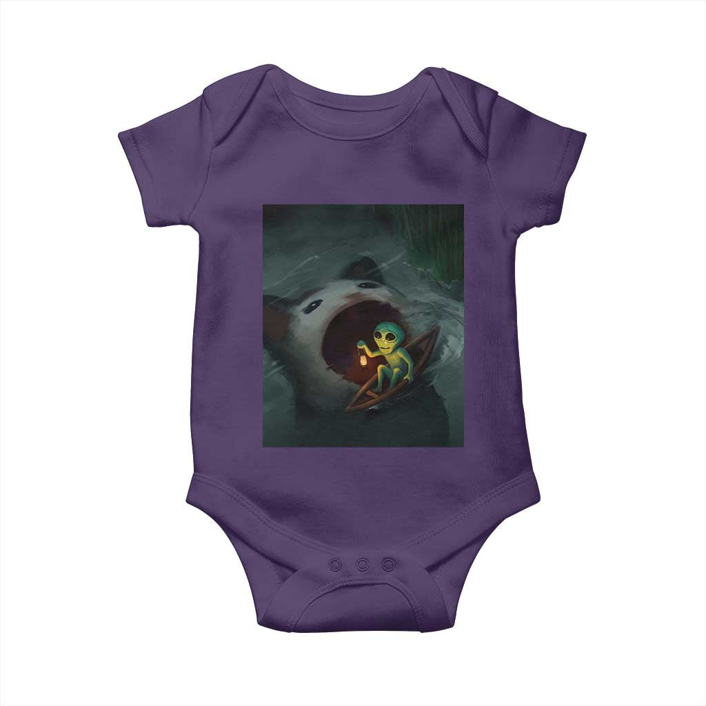 Funny Alien Cat Meme Baby Onesie Weird Silly - Wonder Print Shop