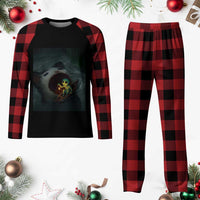 Funny Alien Cat Meme Plaid Pajama Set Weird Silly - Wonder Print Shop