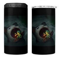 Funny Alien Cat Meme 4 in 1 Can Cooler Tumbler Weird Silly - Wonder Print Shop