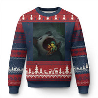 Funny Alien Cat Meme Ugly Christmas Sweater Weird Silly - Wonder Print Shop