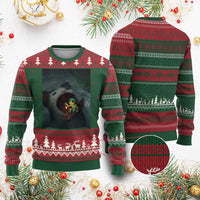 Funny Alien Cat Meme Ugly Christmas Sweater Weird Silly - Wonder Print Shop