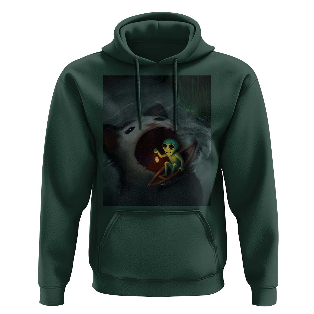 Funny Alien Cat Meme Hoodie Weird Silly - Wonder Print Shop