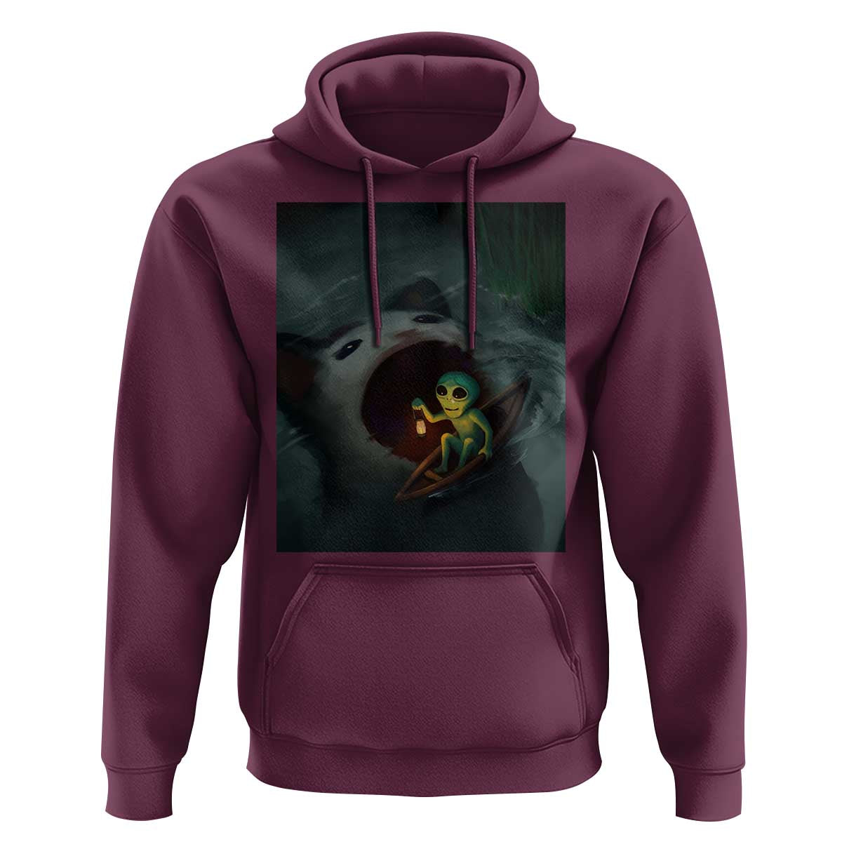 Funny Alien Cat Meme Hoodie Weird Silly - Wonder Print Shop