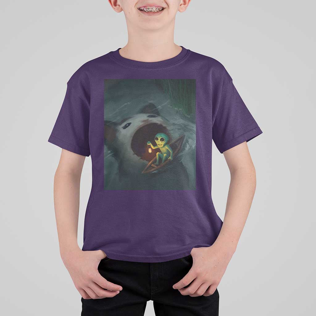 Funny Alien Cat Meme T Shirt For Kid Weird Silly - Wonder Print Shop