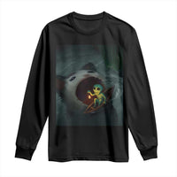 Funny Alien Cat Meme Long Sleeve Shirt Weird Silly - Wonder Print Shop