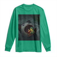 Funny Alien Cat Meme Long Sleeve Shirt Weird Silly - Wonder Print Shop