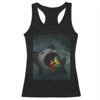 Funny Alien Cat Meme Racerback Tank Top Weird Silly - Wonder Print Shop