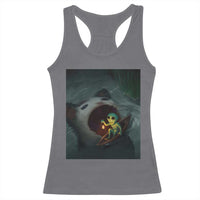 Funny Alien Cat Meme Racerback Tank Top Weird Silly - Wonder Print Shop