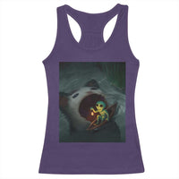 Funny Alien Cat Meme Racerback Tank Top Weird Silly - Wonder Print Shop